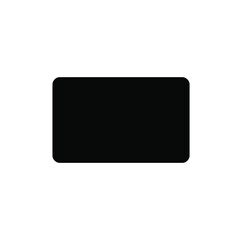 Fototapeta premium Simple Black Rectangle With Rounded Corners On White Background Vector Illustration