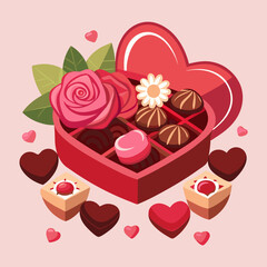 heart with roses