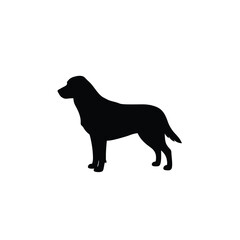Labrador Retriever Silhouette Vector Illustration Of A Dog Standing Calmly