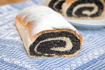 Homemade poppy seed roll - strudel with poppy seeds