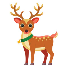 Christmas  reindeer isolated on white background
