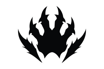 Dinosaur claw scratches icon silhouette vector illustration design on white background.