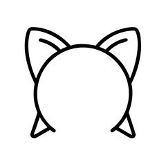Find cute cat ears headband vector illustration for costume party and fashion accessory design use