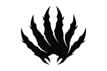 claw mark silhouette vector illustration white background
