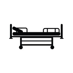 Hospital Bed Vector Graphic Illustration Healthcare Equipment Medical Treatment