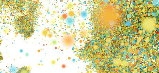 Abstract background of vibrant confetti. Perfect for celebrations, joy, and festive designs.