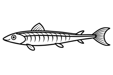 Oarfish Minimalist Vector