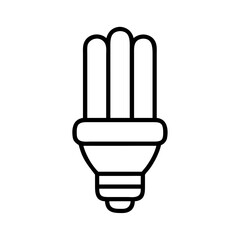 Energy saving light bulb icon vector illustration for energy efficiency and eco friendly design
