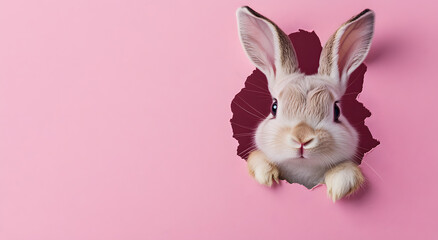 Obraz premium easter card, easter bunny with eggs, easter eggs and flowers, easter eggs in a basket, easter eggs and flowers on a white background, easter wall paper and background for social media 