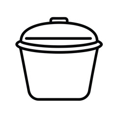 Plastic Wrap Outline on White Background