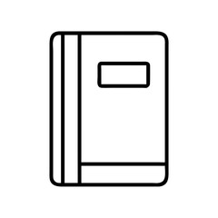 Book icon vector illustration, outline book graphic for education, reading, and knowledge design element