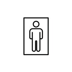 Minimalist Man Icon Vector Illustration For Restroom Or Gender Signage Design