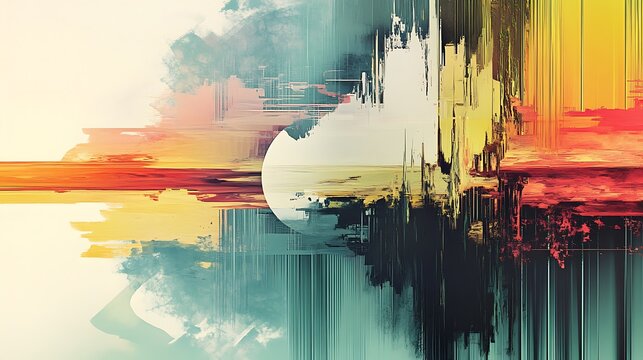 Abstract art design symbolizing the evolving landscape of business and digital transformation