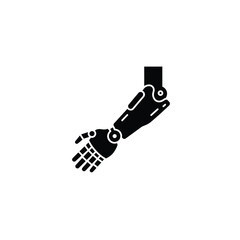 Robotic Arm Silhouette Prosthetic Limb Future Technology Innovation Artificial Intelligence Concept