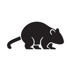 vector image of a rat