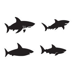 Fototapeta premium set of sharks vector