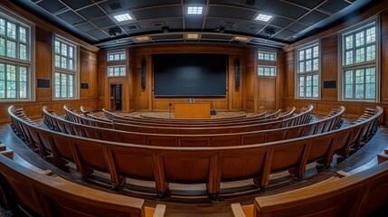 Empty Auditorium, University Lecture Hall, Education, Public Space, for Stock