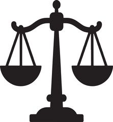 balance scale icon vector Silhouettes design illustration