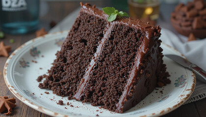 piece of chocolate cake