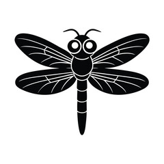 dragonfly head big vector art silhouette