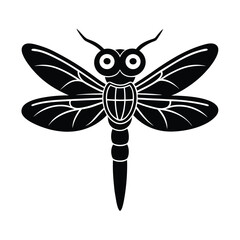 dragonfly head big vector art silhouette