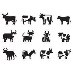 cow farm animals collection