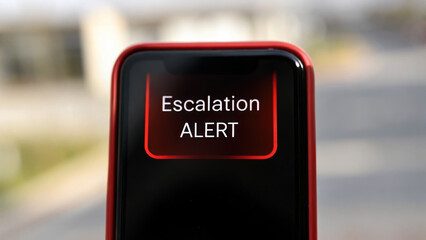 alert on smartphone screen indicates escalation in service, highlighting importance of effective call center management