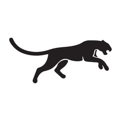 silhouette of a leopard