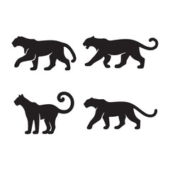 silhouettes of animals tiger