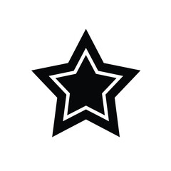 Black And White Star Shape Geometric Symbol Icon Vector Illustration Design