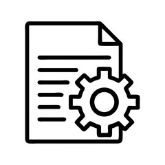 Automation Settings with Document Gear Icon Design
