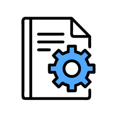 Automation Settings with Document Gear Icon Design