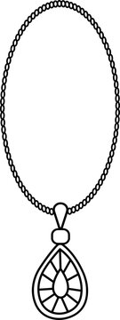 recommend clip art: Jewelry black outline icon. Women's accessories, necklace, bracelet with diamonds , pearl and gemstones in sketch style item . Hand drawn line vector isolated on transparent background.