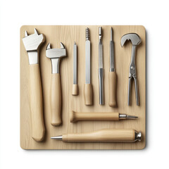 set of tools isolated on white