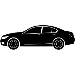 Fototapeta premium car side vector art silhouette