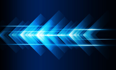 High speed concept Arrow up Light out technology background Hitech communication concept innovation background, vector design