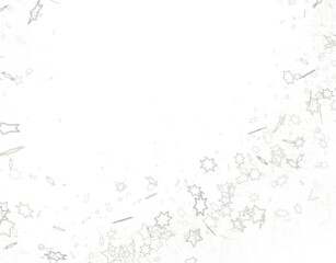 Fototapeta premium Banner with golden decoration. Festive border with falling glitter dust and stars.