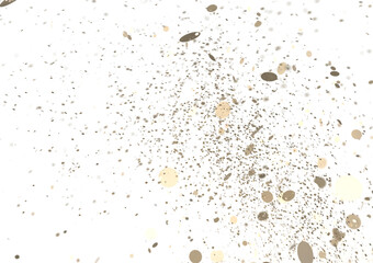 gold  confetti falling down isolated on transparent background. PNG