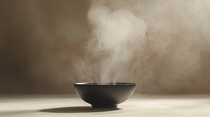 Hot steaming bowl