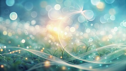 Abstract Smooth Curves, Bokeh Background, Airy, Serene, Gentle Breeze Stock Photo