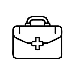 Fototapeta premium Icon of a doctorchest / first aid kit