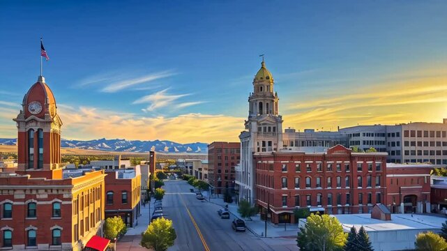 city ​​of Cheyenne, Wyoming, America
