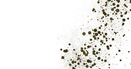 Radiant Festivity: Spectacular 3D Illustration Showcasing Radiating gold Confetti