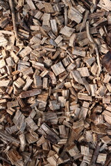 Wood Chips Pile Ground Natural Texture Background