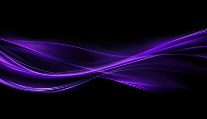 Naklejka premium Abstract purple waves on black