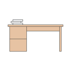 office desk with a table