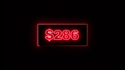 400 dollar counter animation. 400 counting animation. Counting money and digits increasing. Motion graphic. Counting Numbers from 0 to 400 on a transparent background with alpha channel