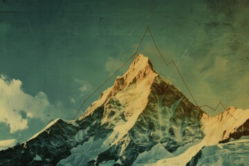 A graph displaying an upward trend, illustrating growth and increasing values over time