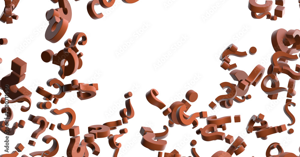 Poster question mark symbols for faq, information, problem, and solution
