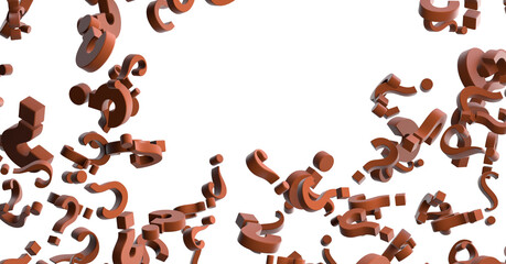 question mark symbols for FAQ, information, problem, and solution